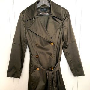 Olive Sateen Trench by Elie Tahari